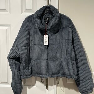 NWT BDG Fluffy Corduroy Crop Puffer Jacket Sz L